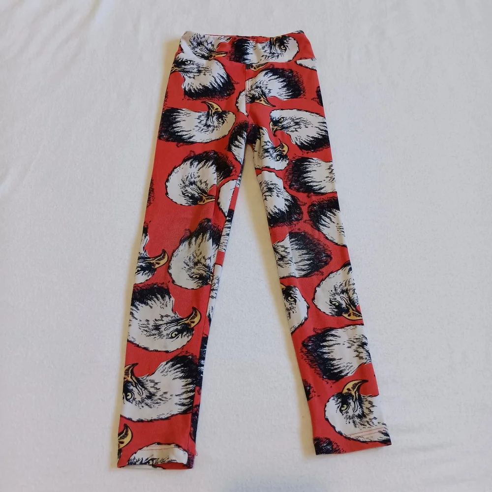 LuLaRoe Kids Sz S/M Red and White Bald Eagles